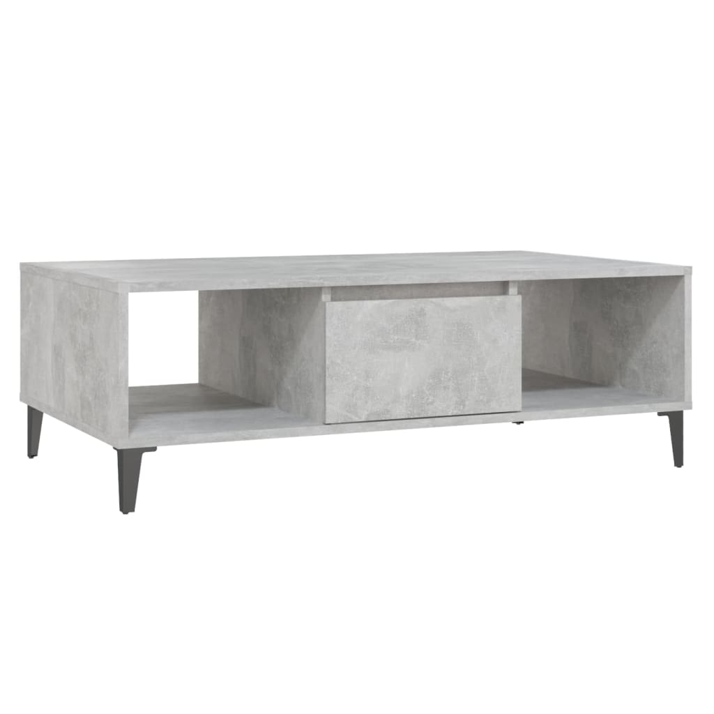 Table basse gris béton 103,5x60x35 cm en bois