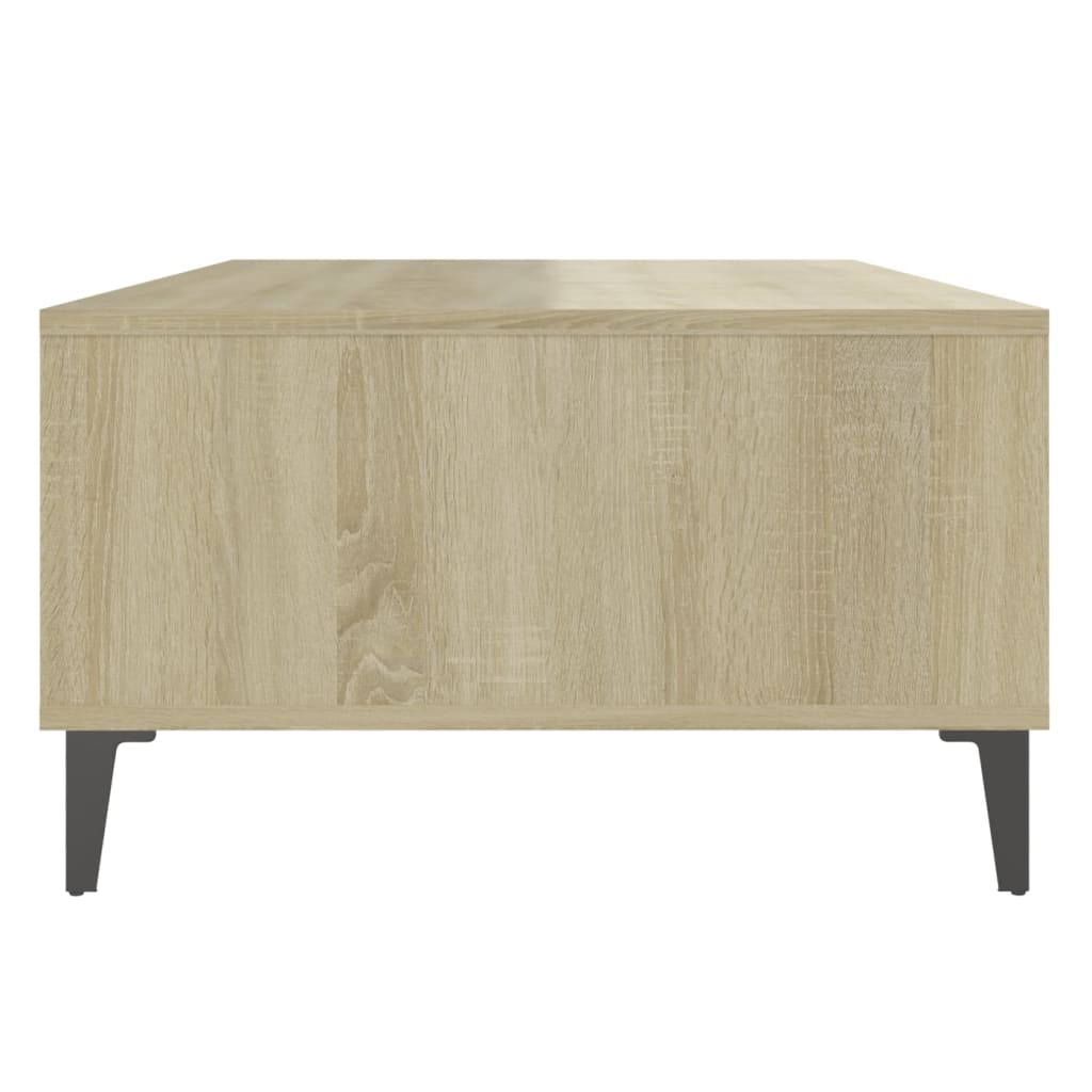 Coffee table white and Sonoma oak 103.5x60x35 cm wood material