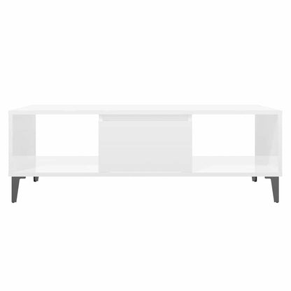 Couchtisch Hochglanz-Weiß 103,5x60x35 cm Holzwerkstoff