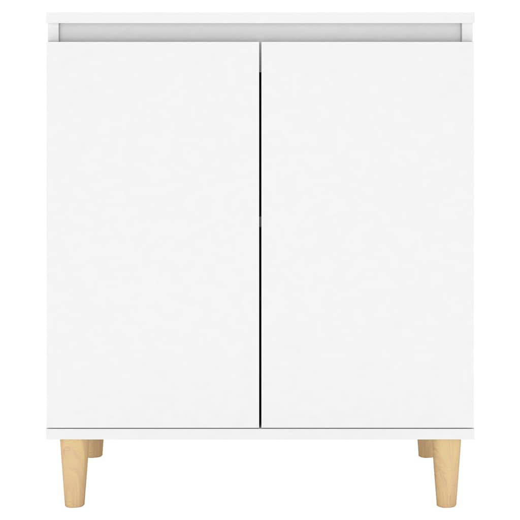 Sideboard mit Massivholz-Beinen Weiß 60x35x70 cm Holzwerkstoff
