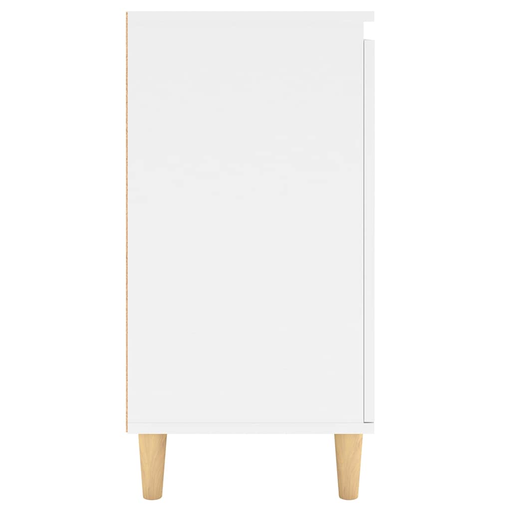 Sideboard mit Massivholz-Beinen Weiß 60x35x70 cm Holzwerkstoff