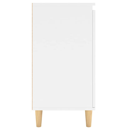 Sideboard mit Massivholz-Beinen Weiß 60x35x70 cm Holzwerkstoff