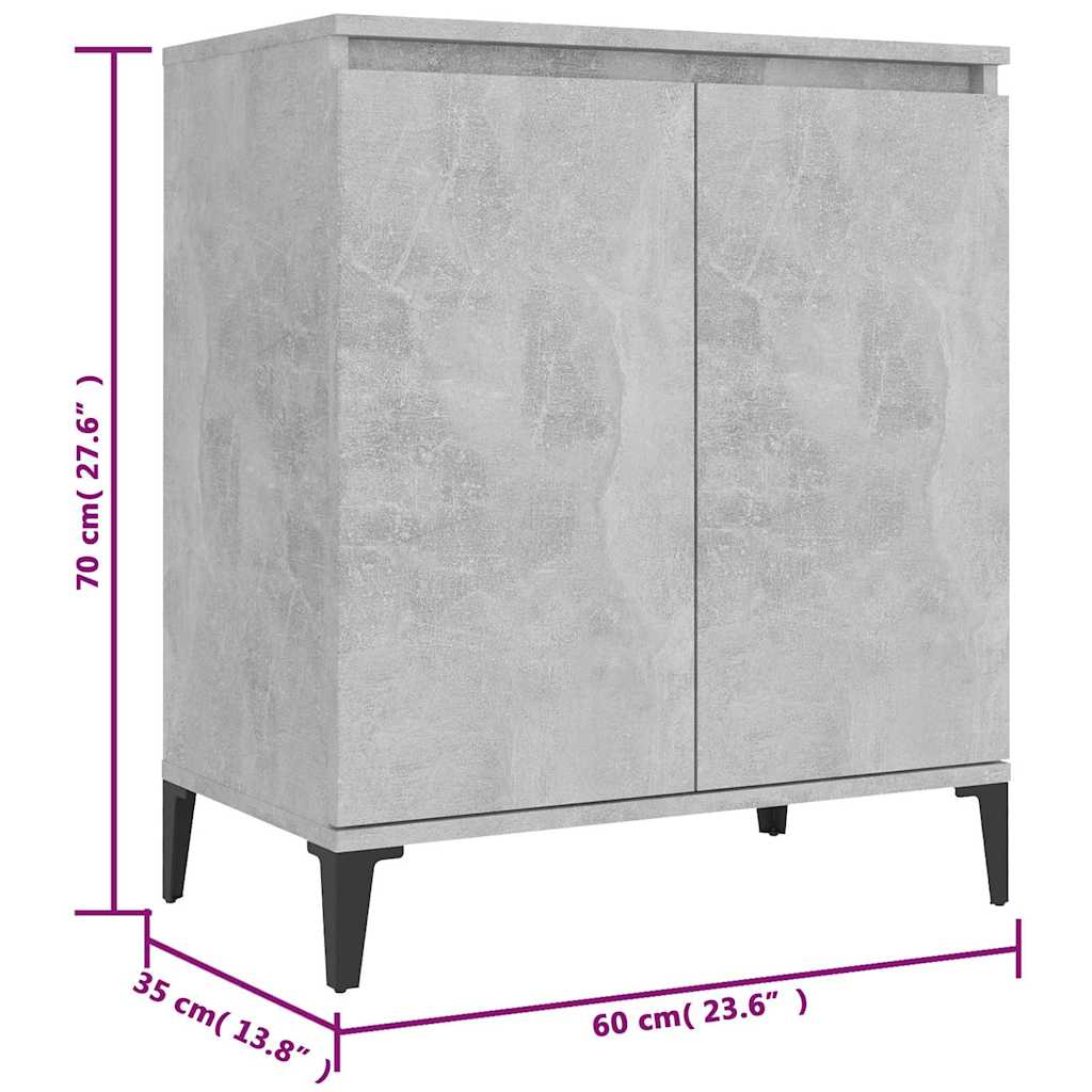 Sideboard Betongrau 60x35x70 cm Holzwerkstoff