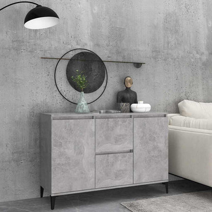 Sideboard Betongrau 102x35x70 cm Holzwerkstoff