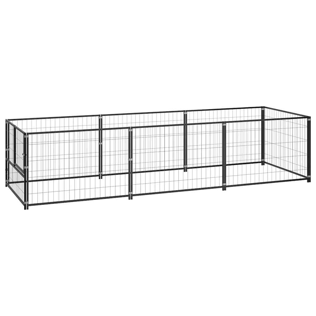 Tierkäfig ohne Tür | Schwarz 300 x 100 x 70 cm Stahl