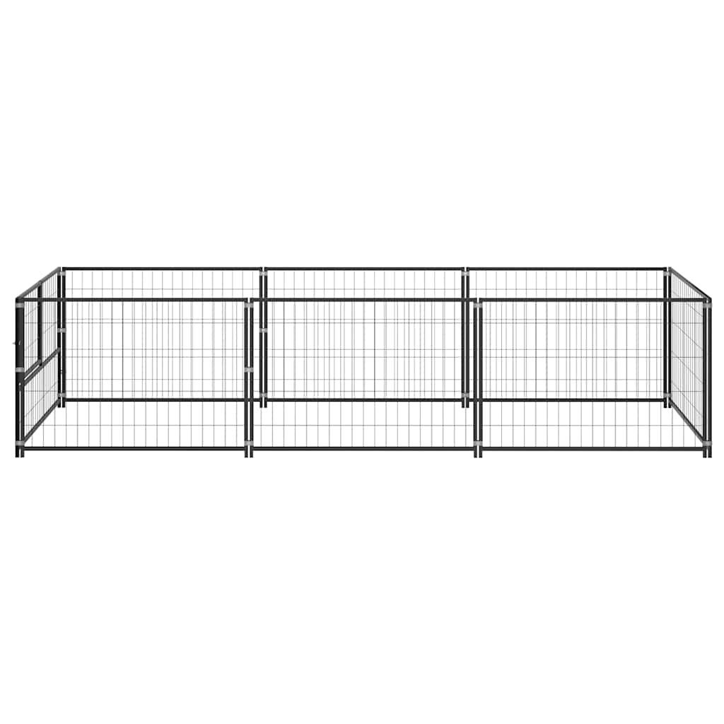 Tierkäfig ohne Tür | Schwarz 300 x 100 x 70 cm Stahl