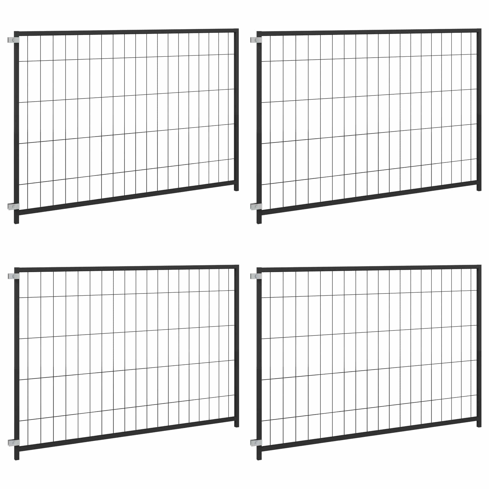 Tierkäfig ohne Tür | Schwarz 300 x 100 x 70 cm Stahl