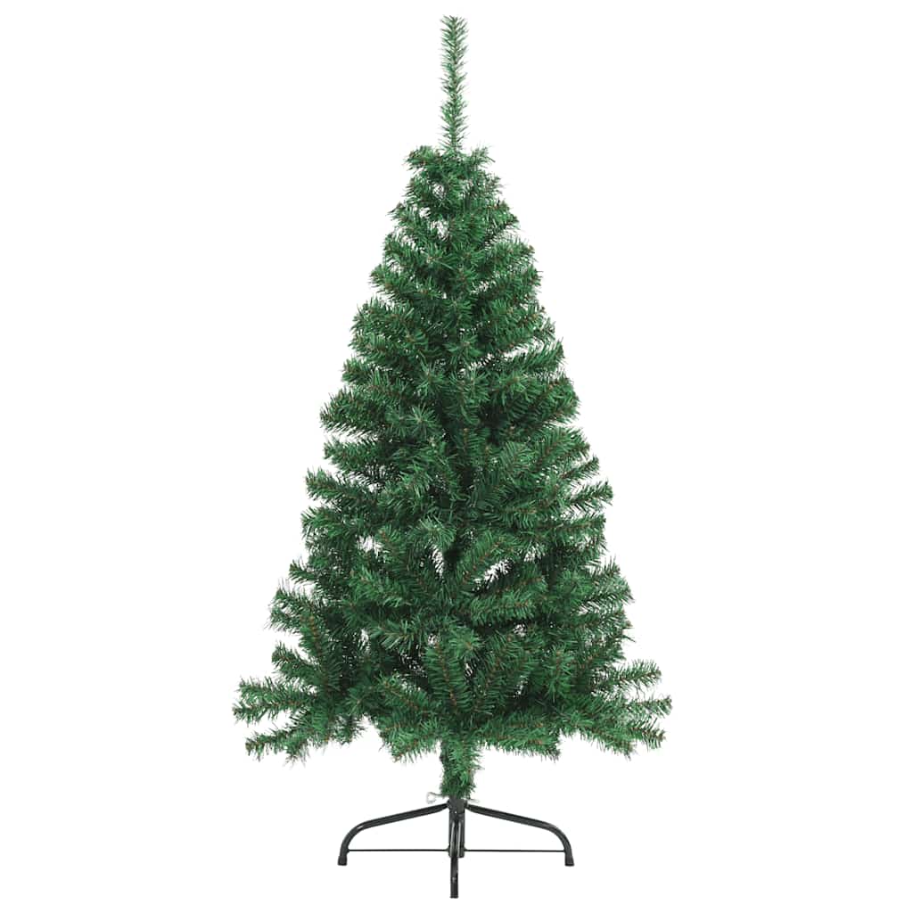 Künstlicher Halb-Weihnachtsbaum mit Ständer Grün 120 cm PVC