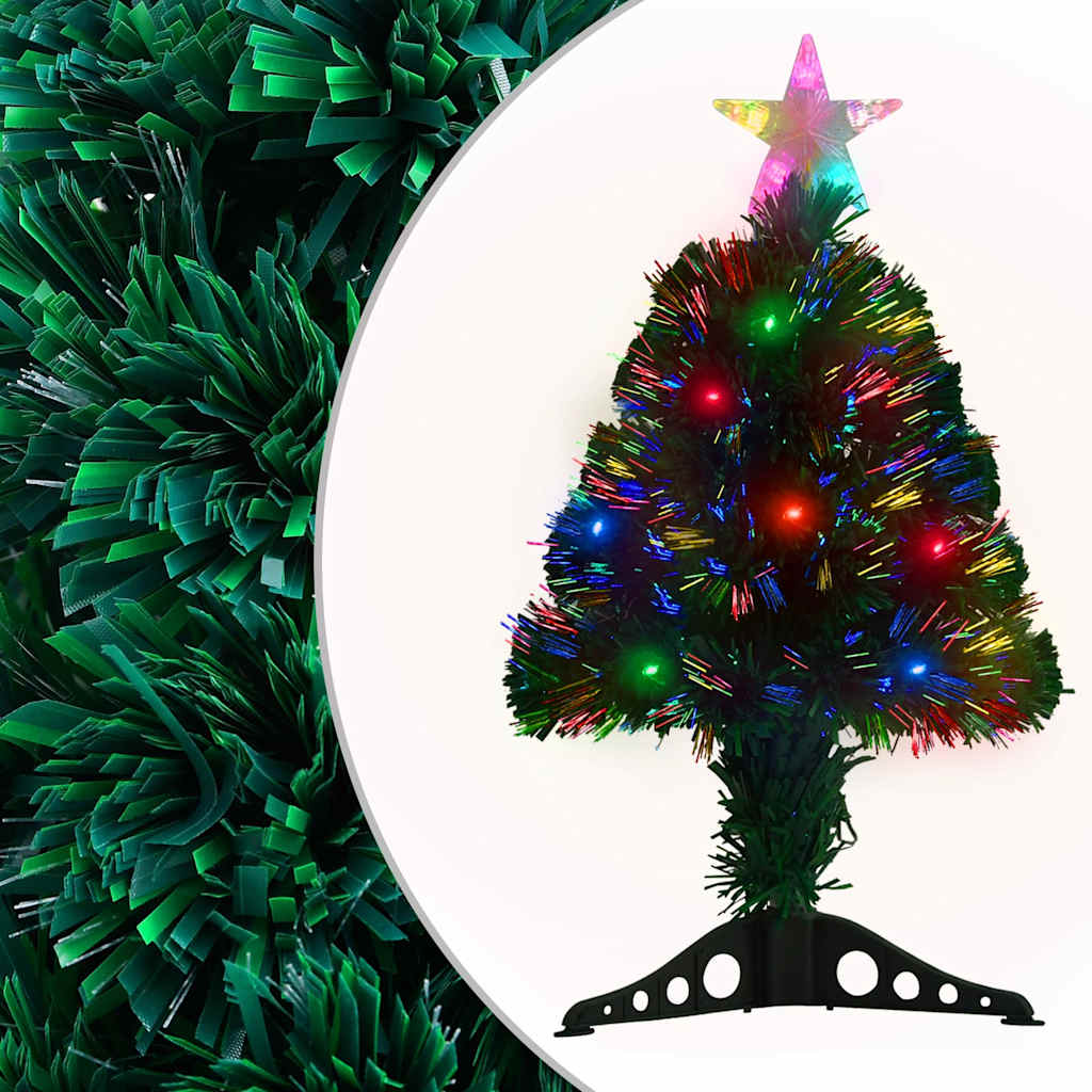 Vorbeleuchteter Weihnachtsbaum mit Ständer und LED 64 cm Glasfaser