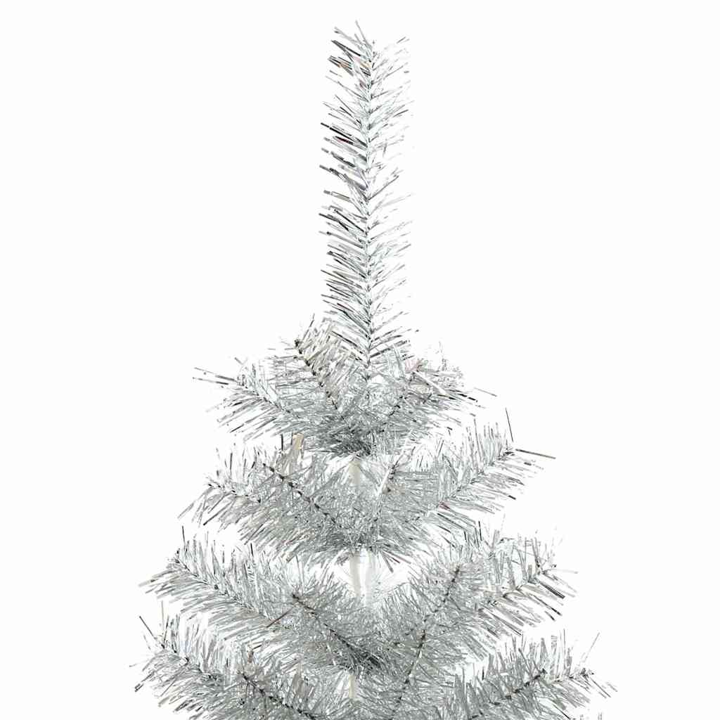 Künstlicher Weihnachtsbaum mit Ständer Silber 120 cm PET