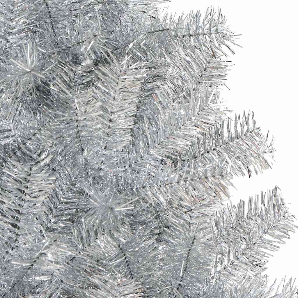 Künstlicher Weihnachtsbaum mit Ständer Silber 120 cm PET