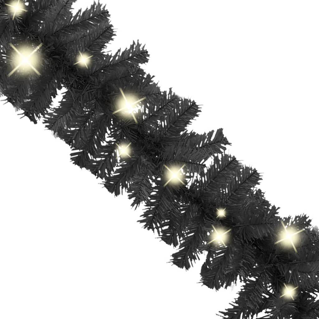 Weihnachtsgirlande mit LED 5 m Schwarz