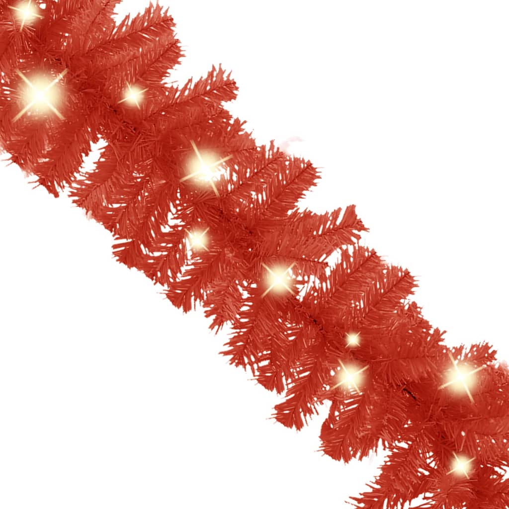 Weihnachtsgirlande mit LED-Lichtern 20 m Rot