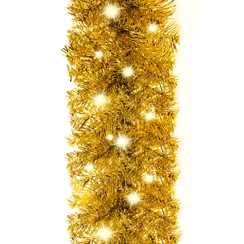 Weihnachtsgirlande mit LED 20 m Golden