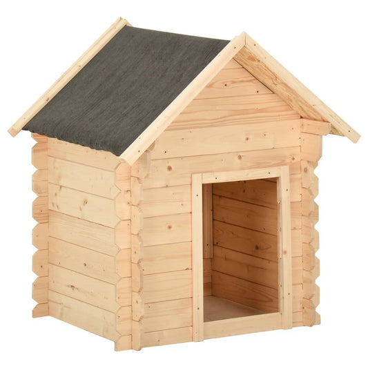Hundehütte 80x80x100,6 cm Massivholz Kiefer