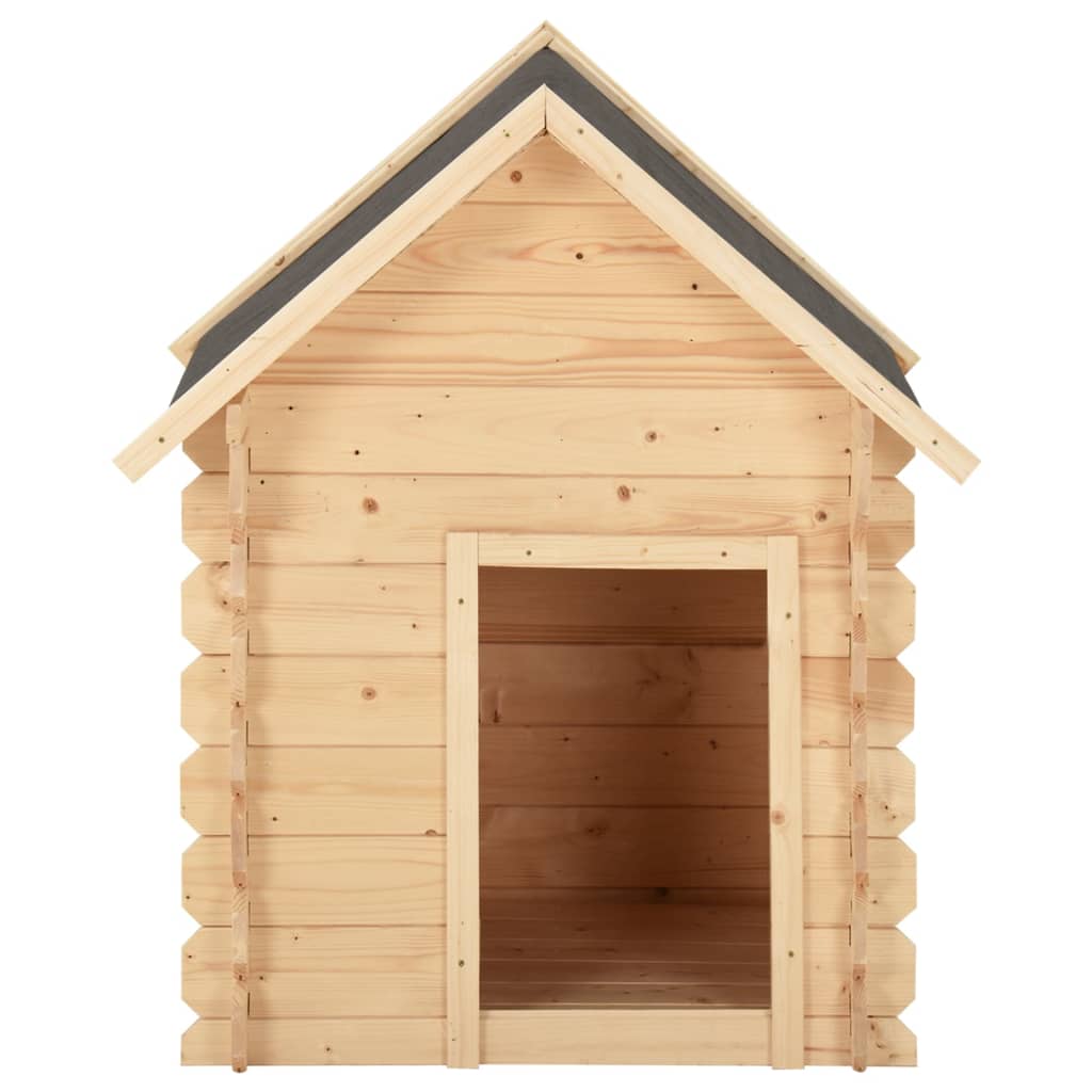 Hundehütte 80x80x100,6 cm Massivholz Kiefer