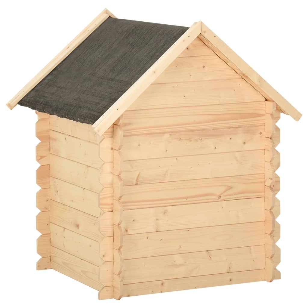 Hundehütte 80x80x100,6 cm Massivholz Kiefer