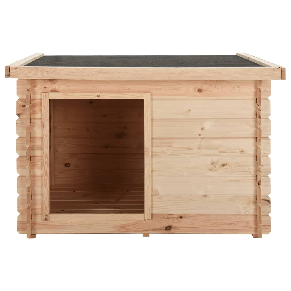 Hundehütte122,5x118x82,6 cm Massivholz Kiefer 14 mm