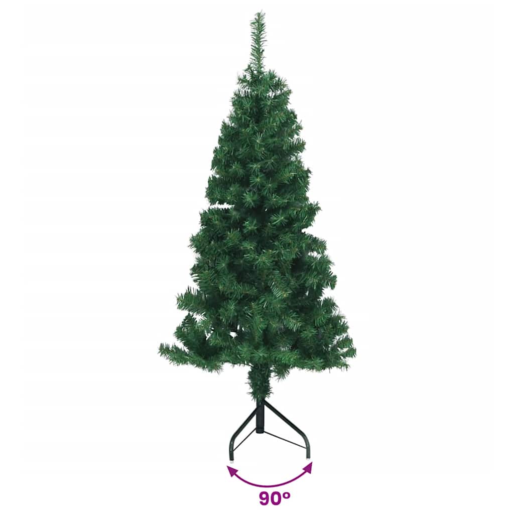Künstlicher Eck-Weihnachtsbaum Grün 150 cm PVC