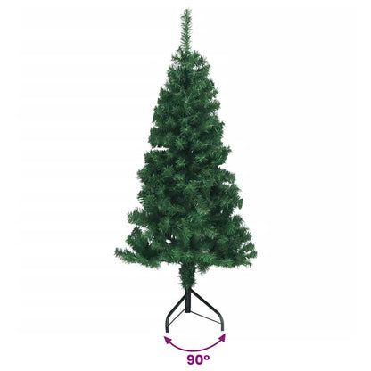 Künstlicher Eck-Weihnachtsbaum Grün 150 cm PVC