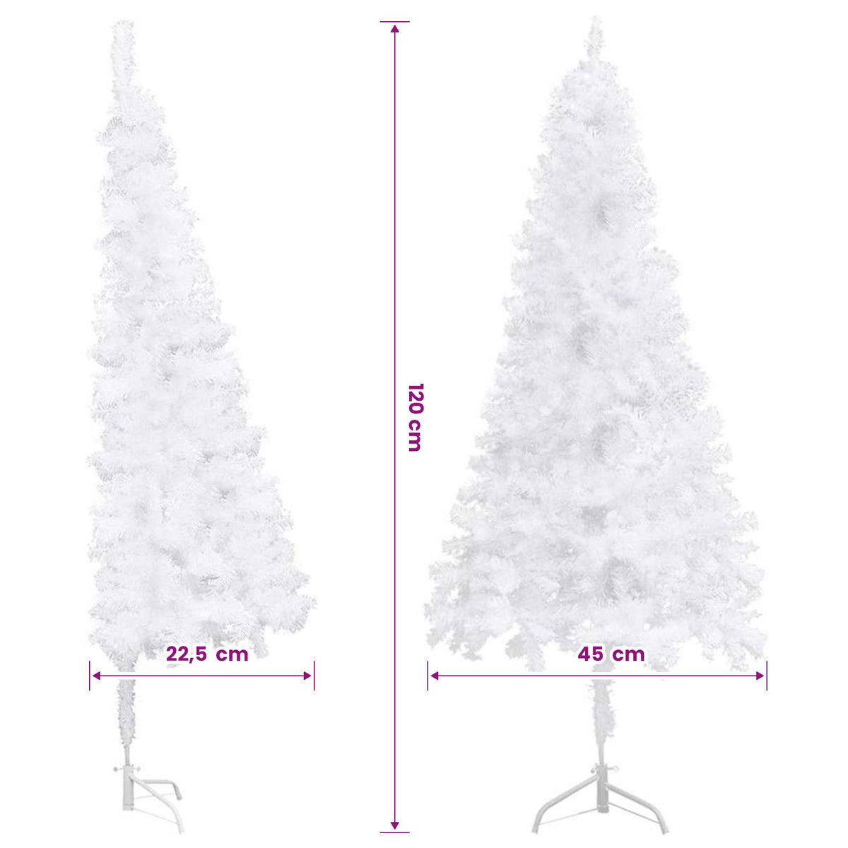 Künstliche Weihnachtsbäume PVC und Stahl White