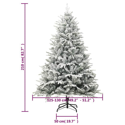 Künstlicher Weihnachtsbaum Beschneit Grün 210 cm PVC PE
