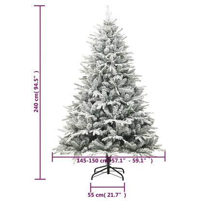 Künstlicher Weihnachtsbaum Beschneit Grün 240 cm PVC PE
