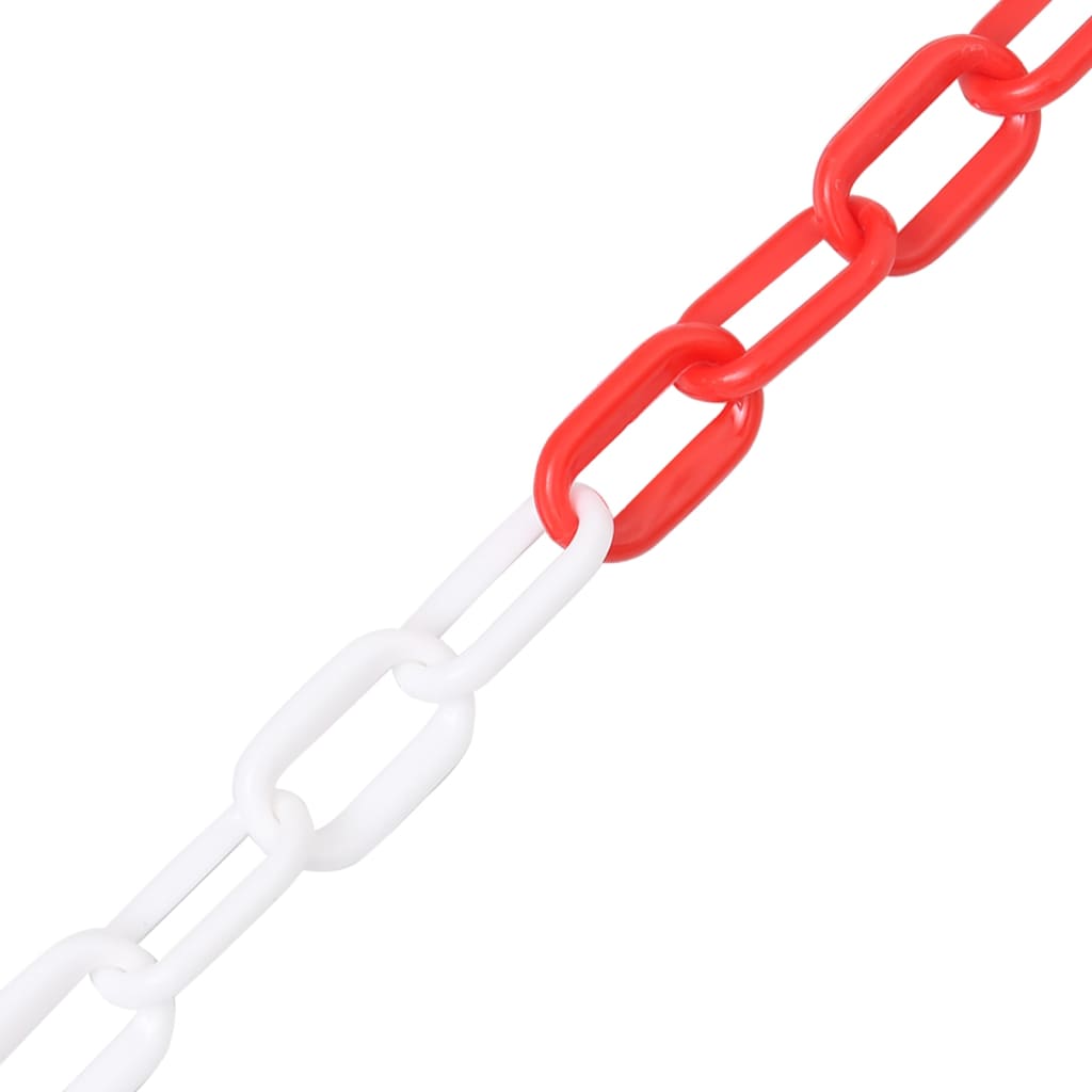 Absperrkette Rot und Weiß 100 m Ø6 mm Kunststoff