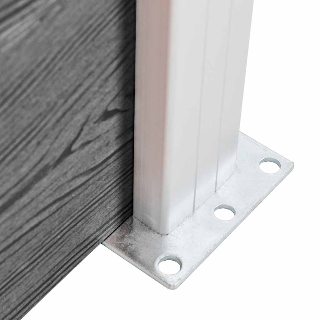 Zaunelement Set WPC 526x146 cm Grau