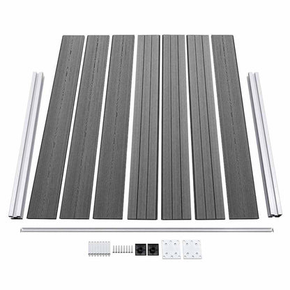 Zaunelement Set WPC 872x146 cm Grau