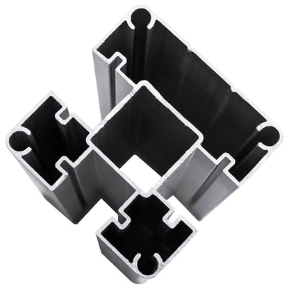 Zaunelement Set WPC 872x146 cm Grau