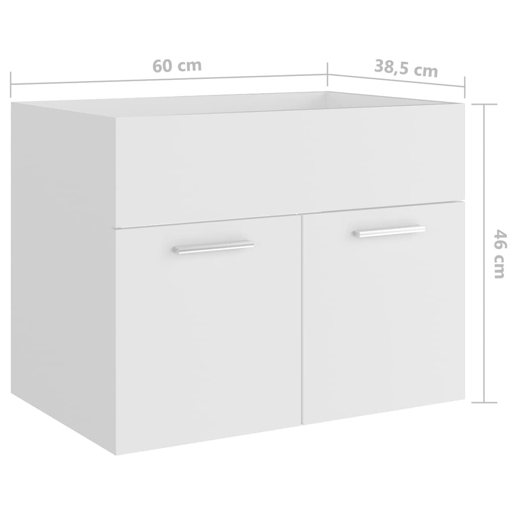 Badmöbel-Set Weiß Holzwerkstoff