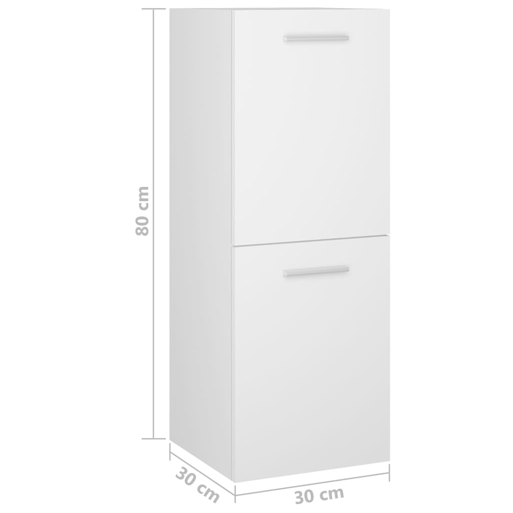 Badmöbel-Set Weiß Holzwerkstoff