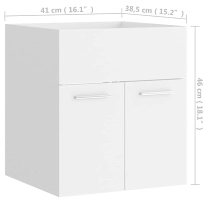 Badmöbel-Set Weiß Holzwerkstoff