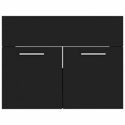 Badmöbel-Set Schwarz Holzwerkstoff