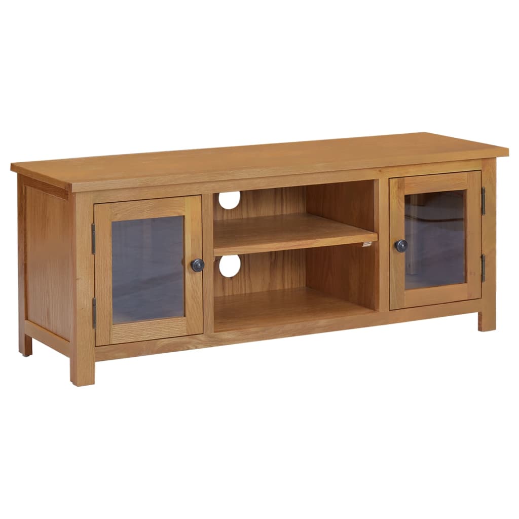 TV-Schrank 110x35x44 cm Massivholz Eiche