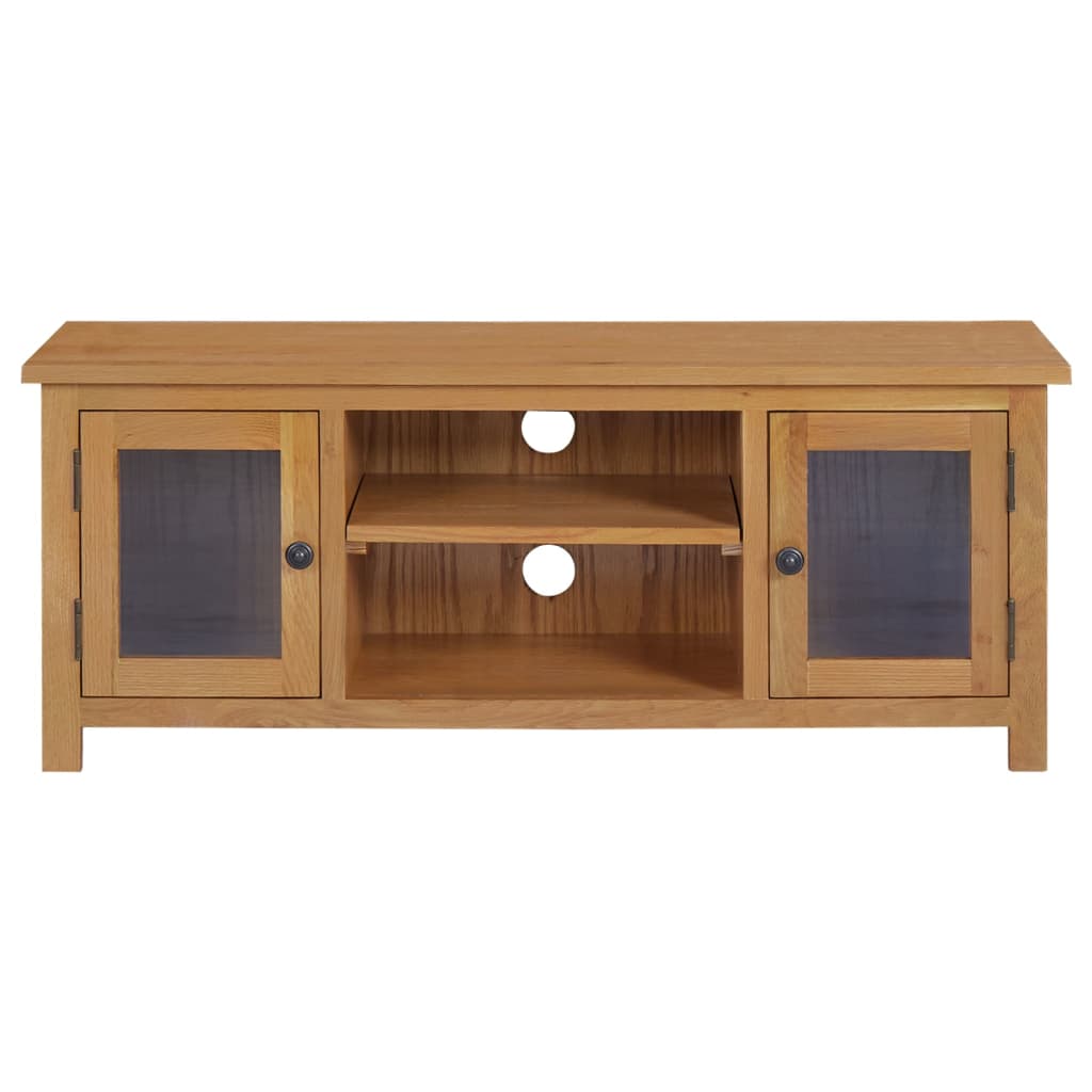 TV-Schrank 110x35x44 cm Massivholz Eiche