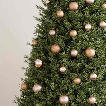 60-tlg. Weihnachtskugeln mit Weihnachtsbaumspitze 150 LEDs