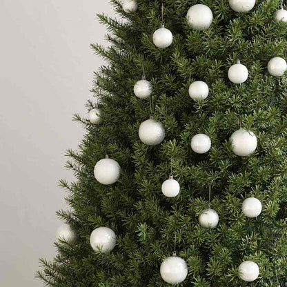 100-tlg. Weihnachtskugel-Set Weiß