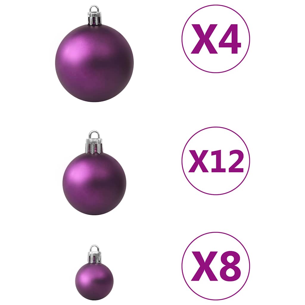 100-tlg. Weihnachtskugel-Set Lila
