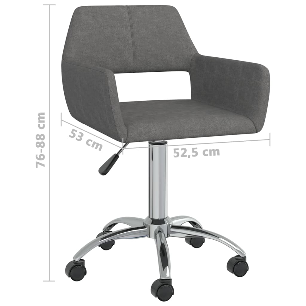 Bürostuhl Drehbar Dunkelgrau Stoff