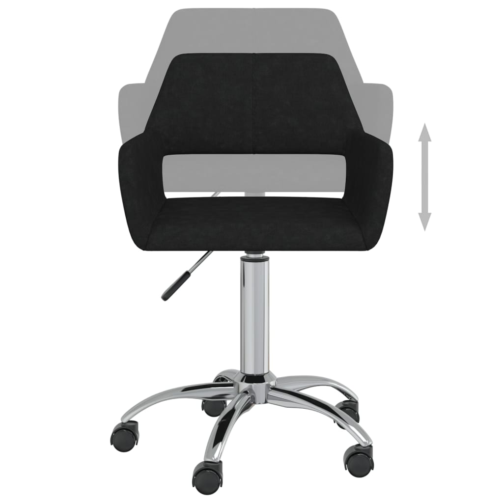Bürostuhl Drehbar Schwarz Stoff