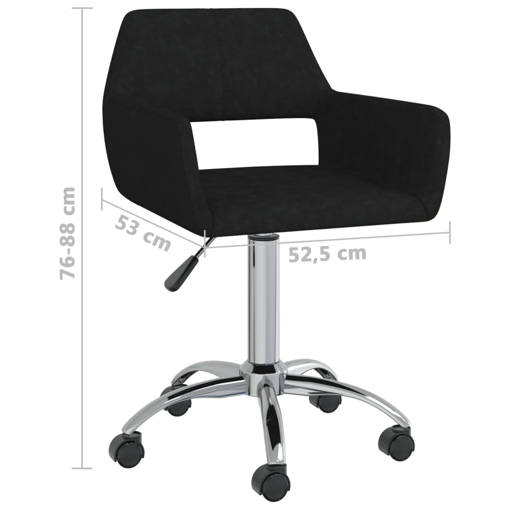 Bürostuhl Drehbar Schwarz Stoff