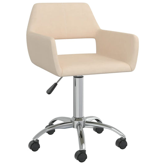 Bürostuhl Drehbar Creme Stoff