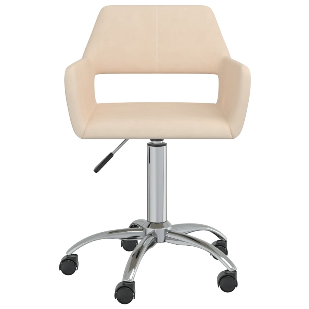 Bürostuhl Drehbar Creme Stoff