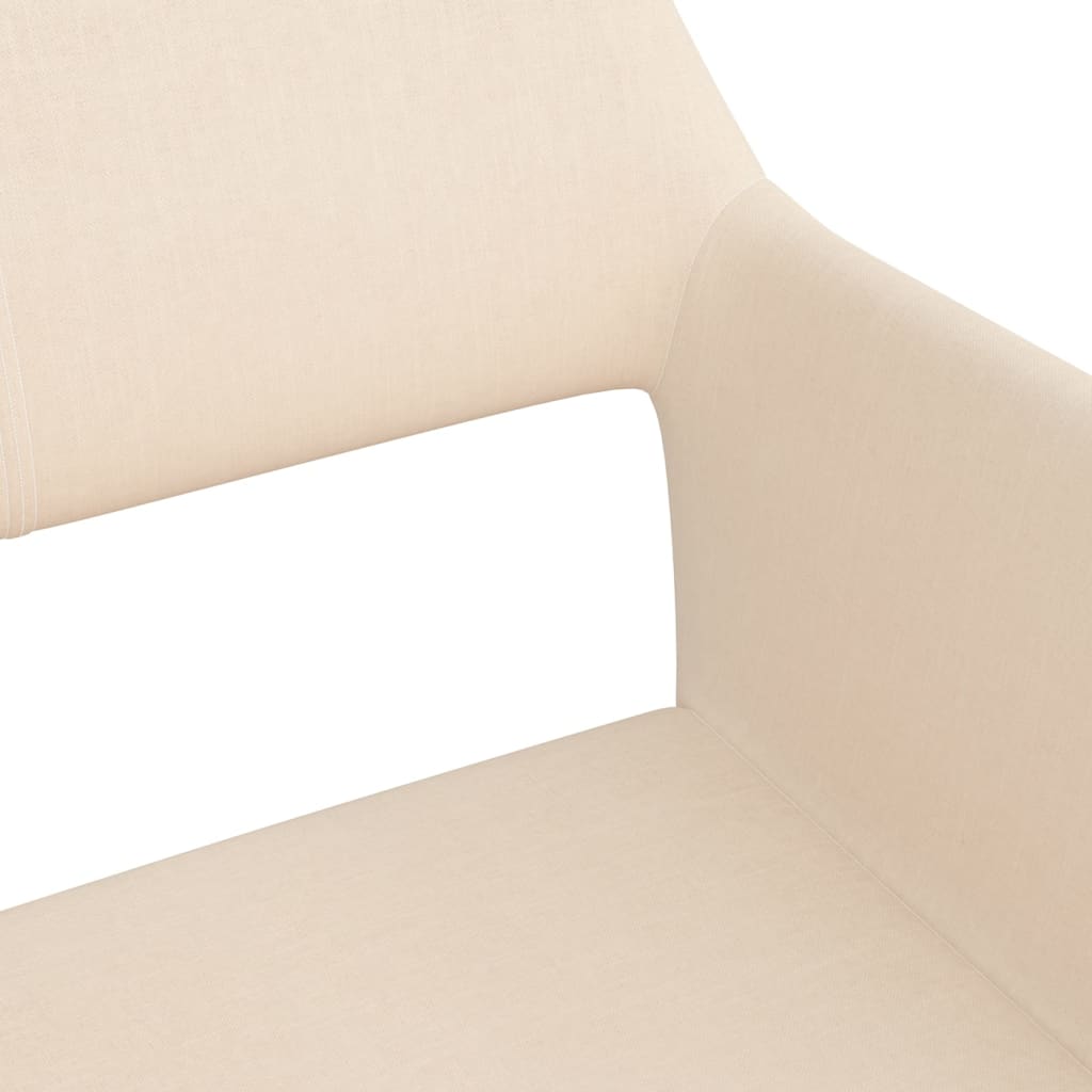 Bürostuhl Drehbar Creme Stoff