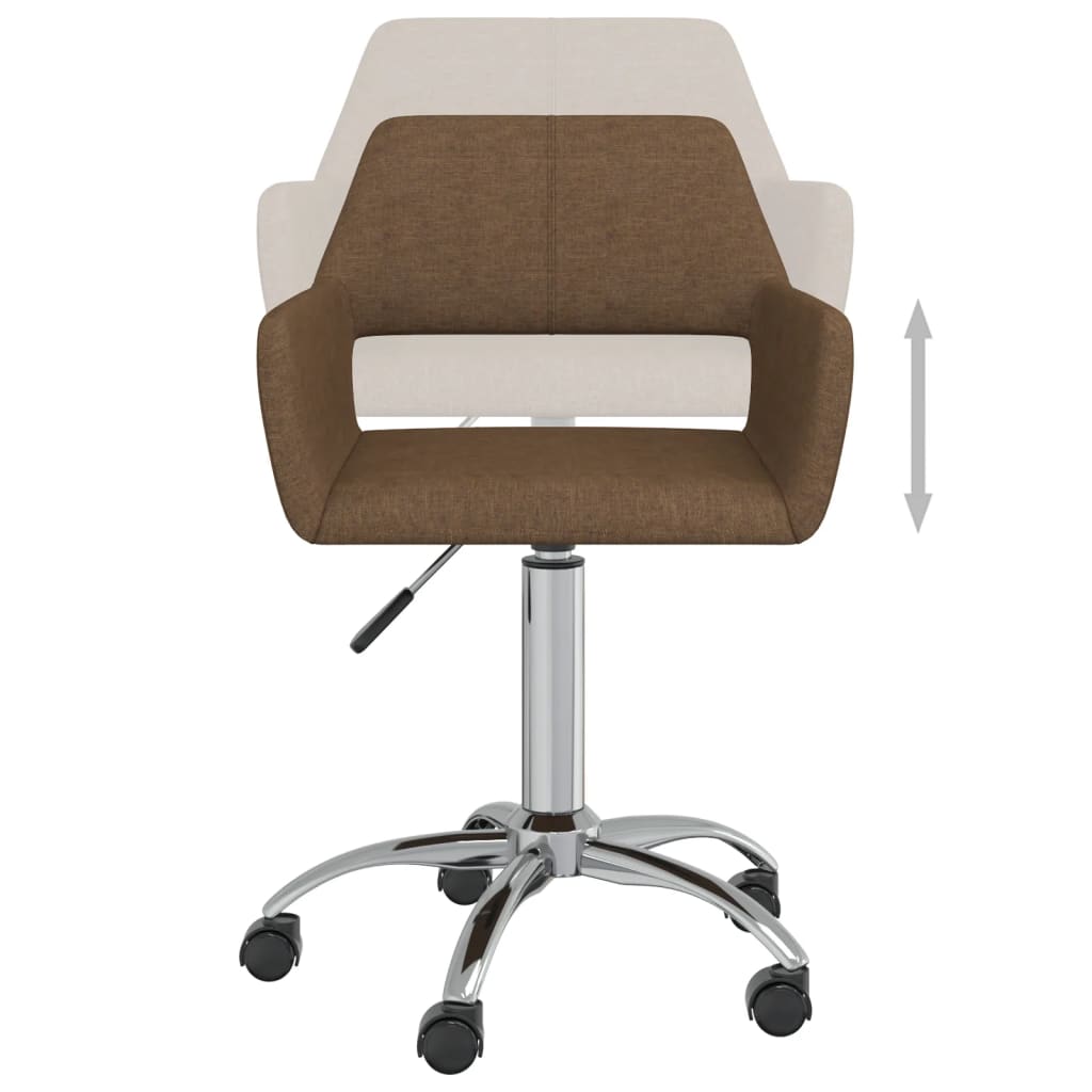 Bürostuhl Drehbar Braun Stoff