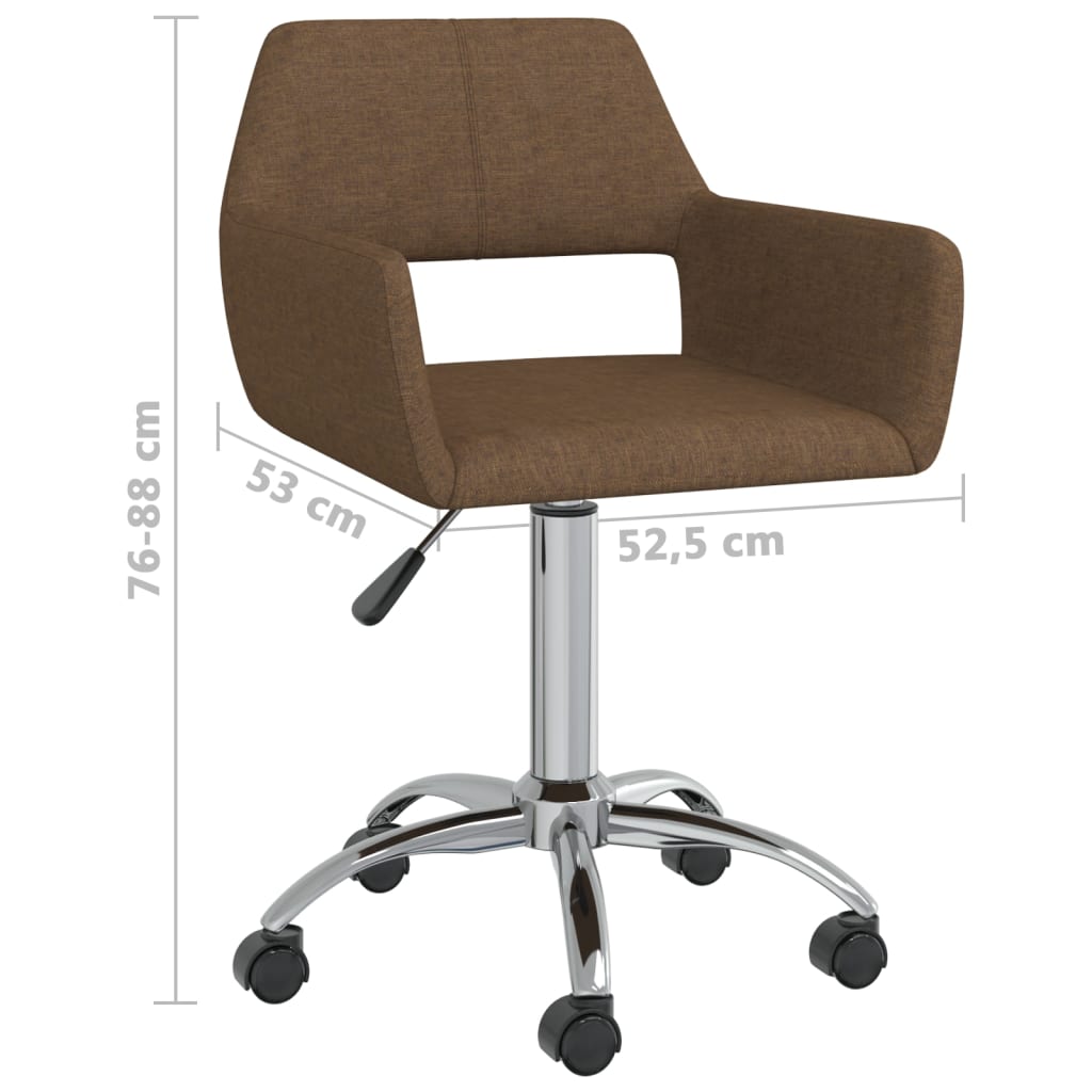 Bürostuhl Drehbar Braun Stoff