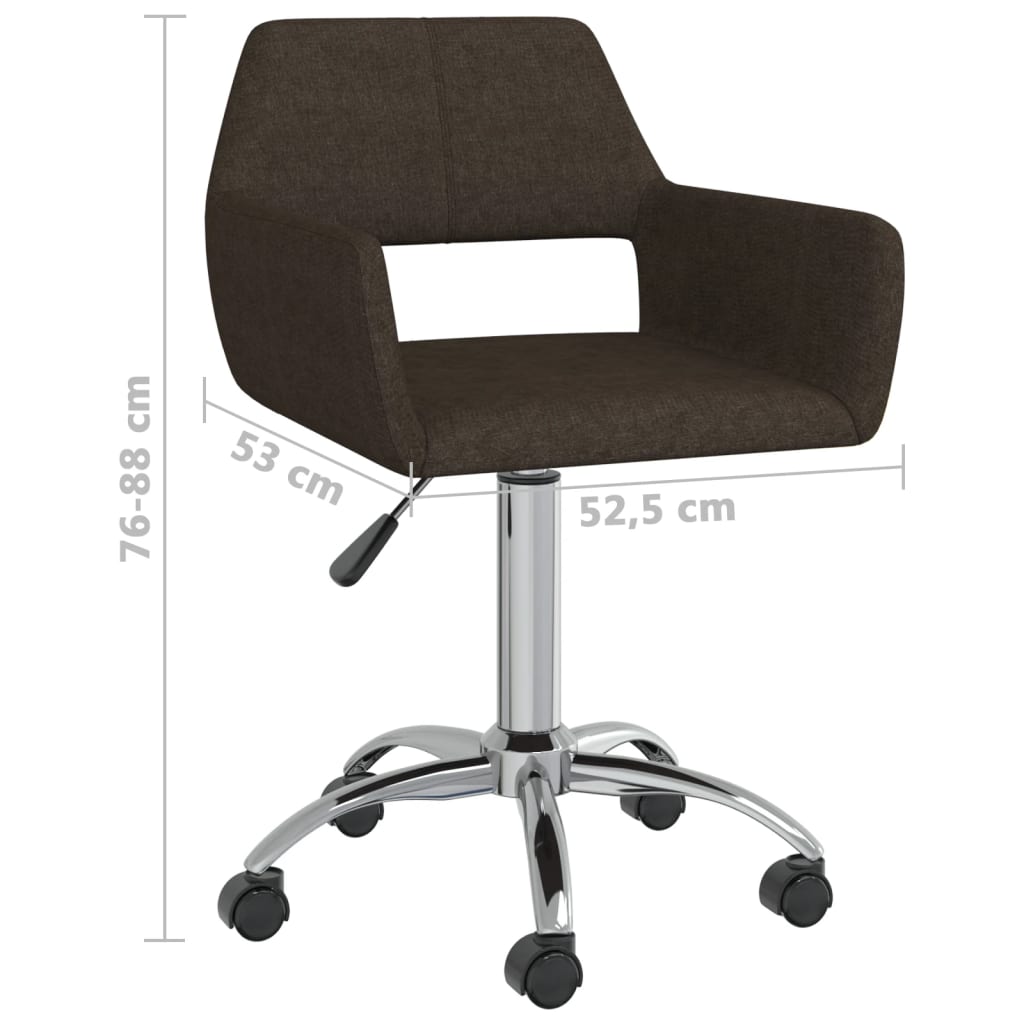 Bürostuhl Drehbar Dunkelbraun Stoff