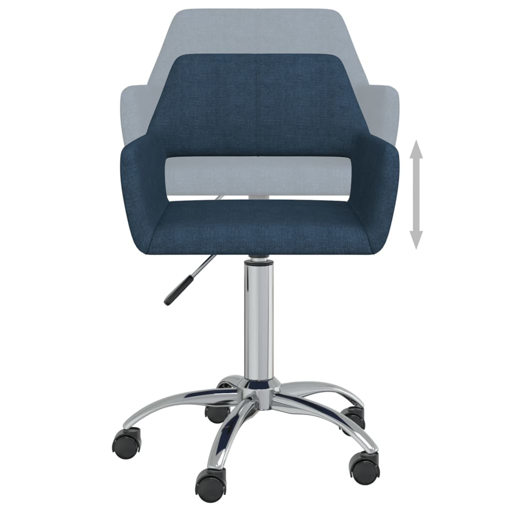 Bürostuhl Drehbar Blau Stoff